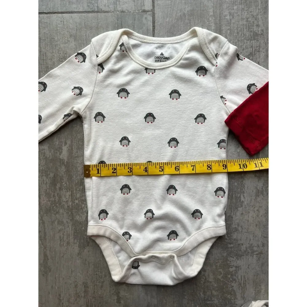 BABY GAP Toddler One Piece Long Sleeve Bodysuits Lot Set of 3 Cotton 12-18m